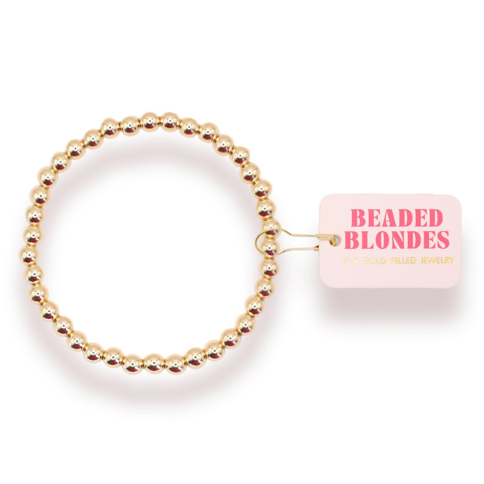 Beaded Blondes – wholesale Beaded bracelet – 5MM Gold Beaded Bracelet0