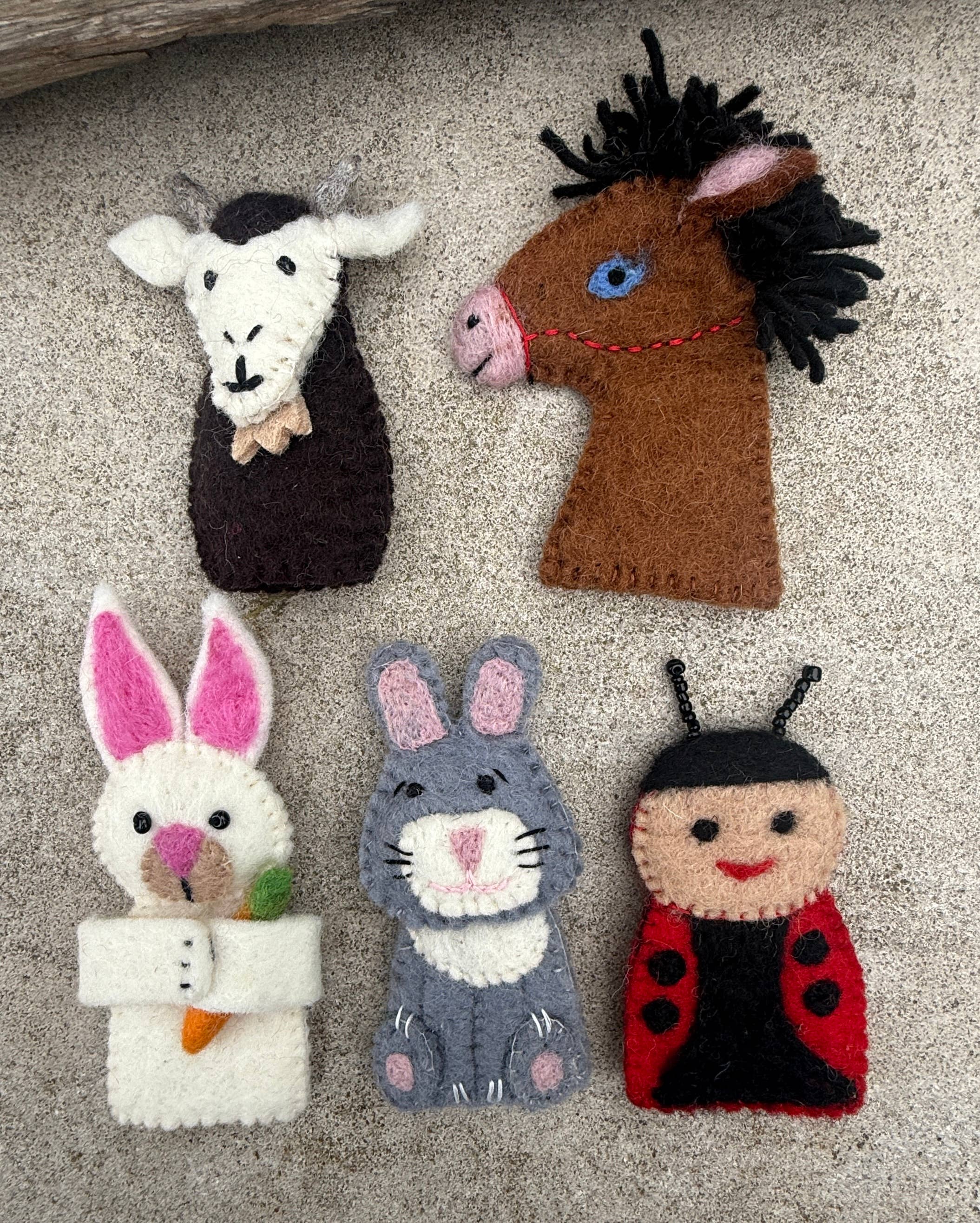 Lungta Imports - Wholesale Finger Puppet - Kids & Baby -  Finger Puppets, Animal Puppets, Farm Animals Set of 5 pcs3