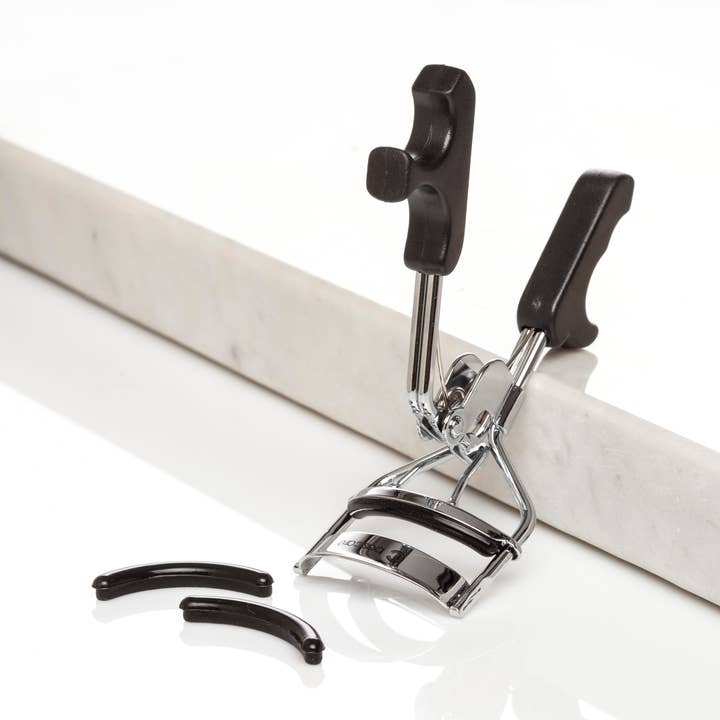 Euro Grip Eyelash Curler With Two Spare Silicone Pads for wholesale by basicare