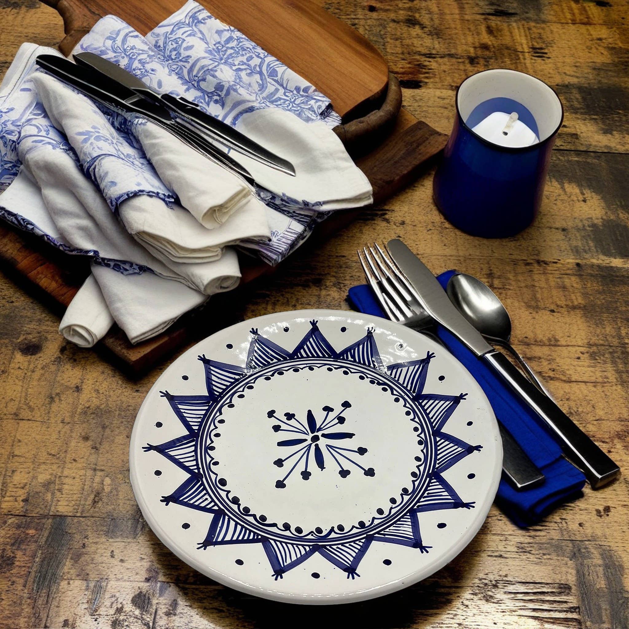 Etnico del Mondo - Wholesale Decorative Plate/Dish/Bowl - Tunisian Hand-Painted Ceramic Decorative Plate #24