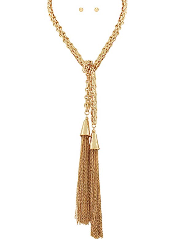 Metal Chain Y Necklace for wholesale by Grace Ann Designs