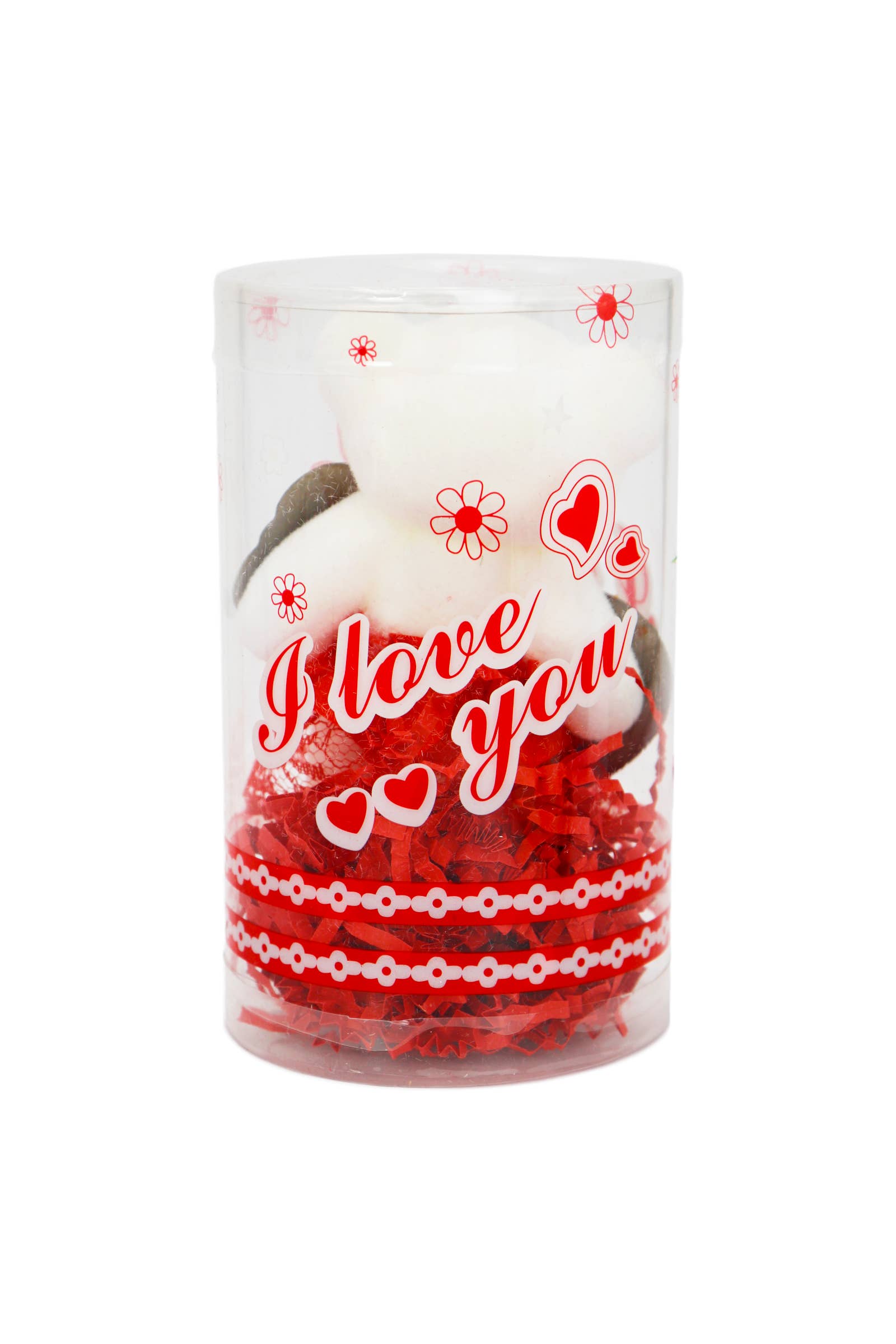 Cap Zone - Wholesale Decorative Tabletop Object - I Love You Foam Bear Gift Barrel Box6