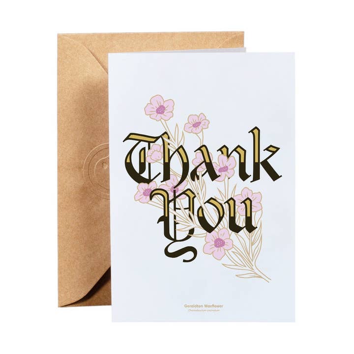 Thank You Greeting Card for wholesale by Gold St. Press