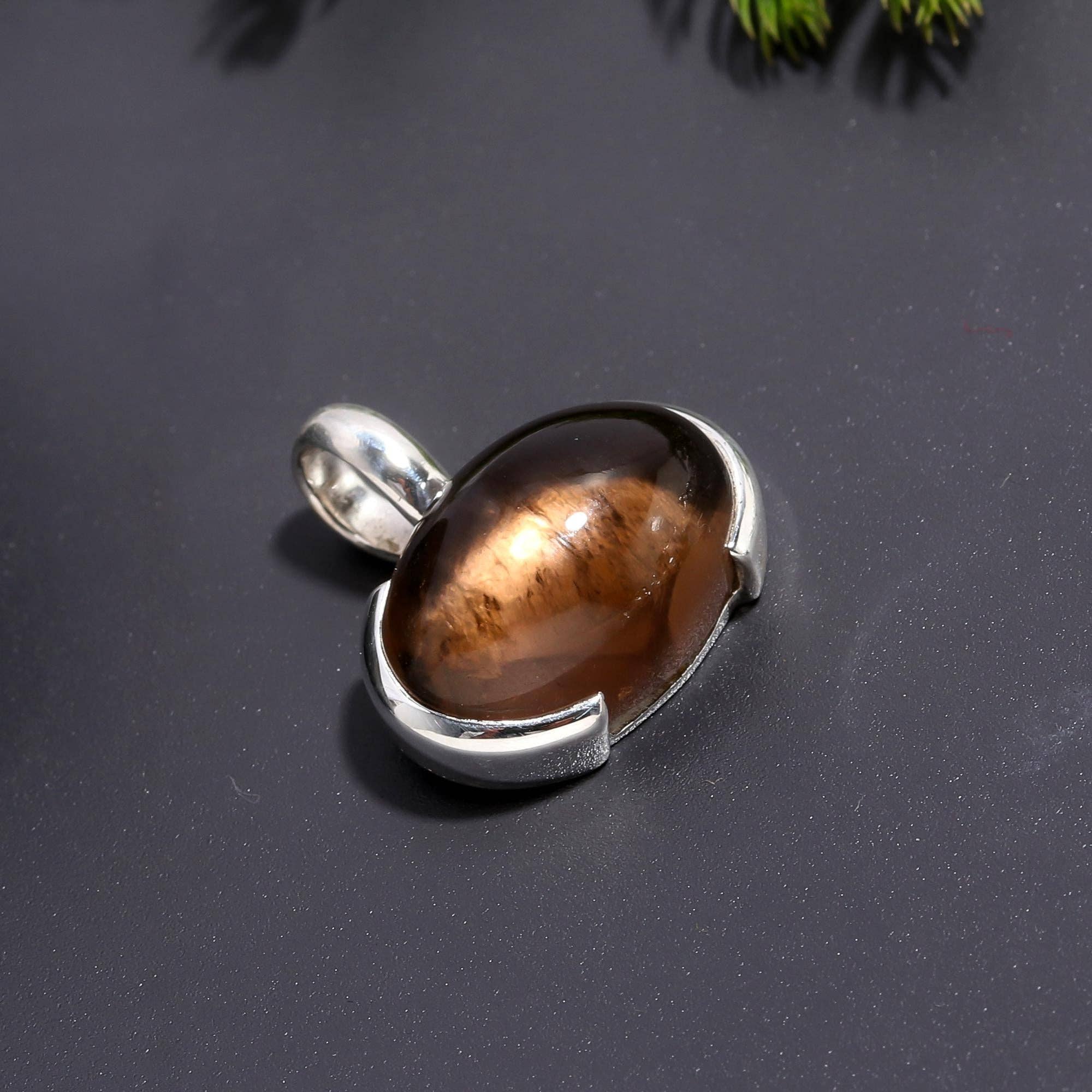 AG 925 JEWELLERY - Wholesale Individual Charm/Pendant - 925 Silver Smoky Quartz Pendant2