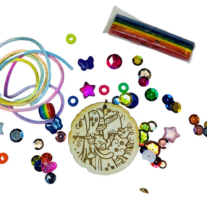 DIY Funny Doodles Necklace Kit For Kids for wholesale by Sadie’s Moon