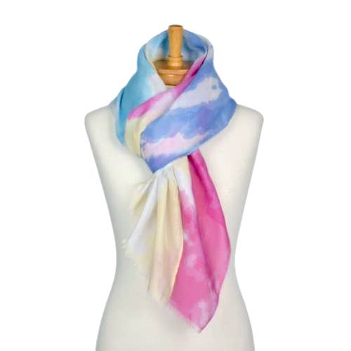 Taylor Hill Scarves & Co - Wholesale Scarf – Women's - THSS2580: Rainbow: Tie Dye Scarf1
