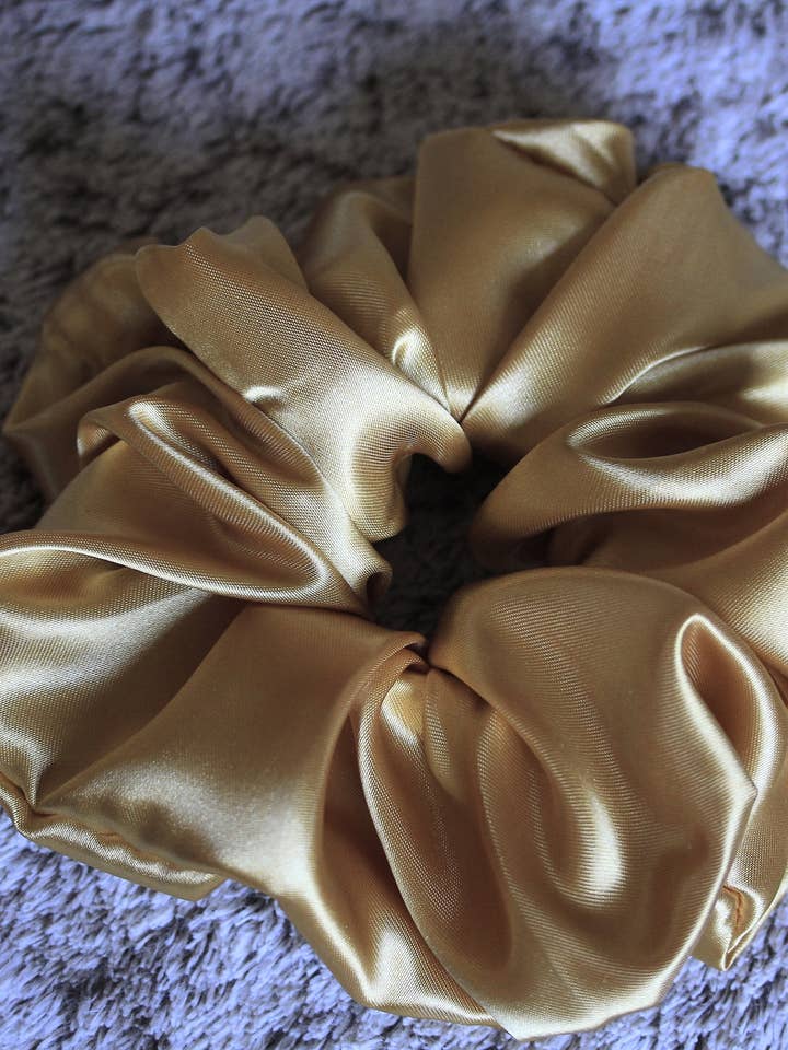 XXL Satin Scrunchie Gold - CLEO for wholesale by Esmée AccessoriesNco