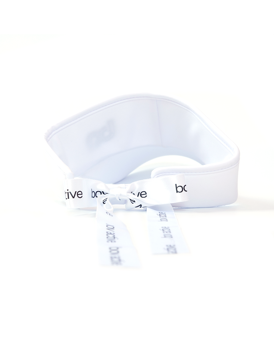 Bov active - Venta al por mayor Visera - Mujer - Visera solar con cinta de cola de caballo, color blanco6