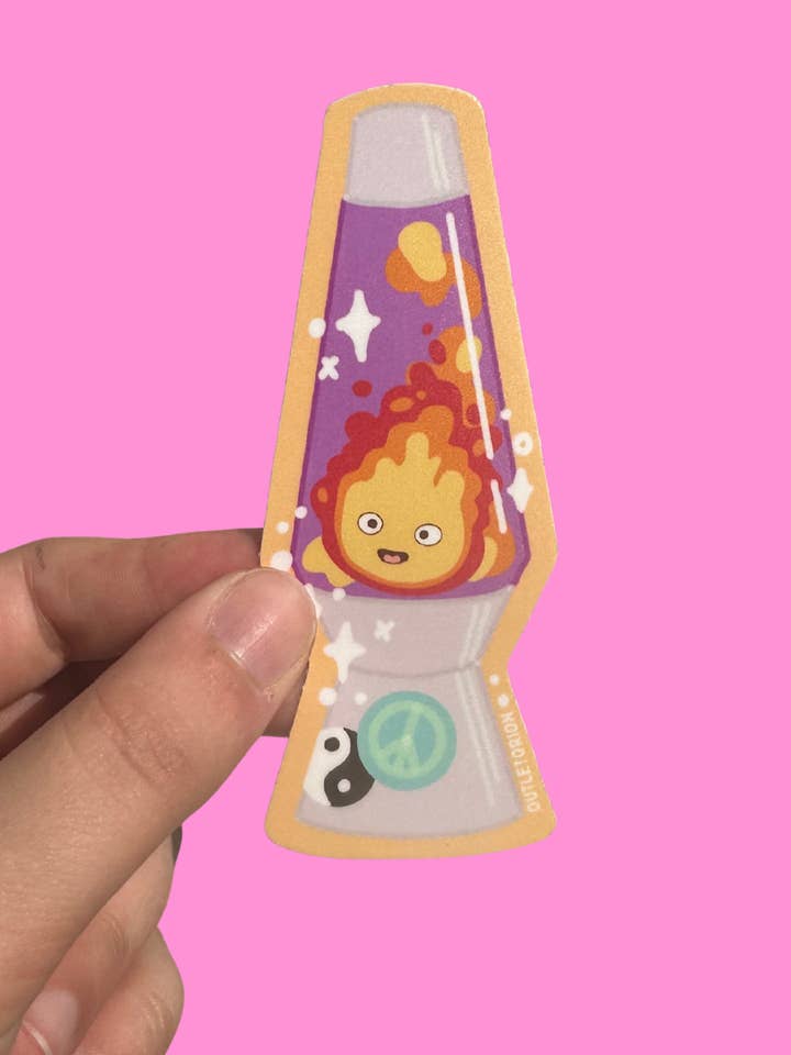 Calcifer Lava Lamp Bubble-free sticker for wholesale by Outlet Orion