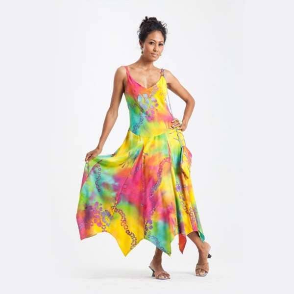 Vestido Dançante de Lenço Flutuante por atacado de Tropical Tantrum