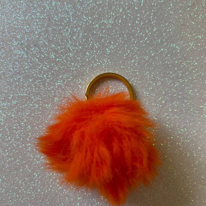 Puppies & Pom Poms - Wholesale Pet collar charm – Cat/dog - Mixed colours - Mini PomPom Keyrings - (without clips)3