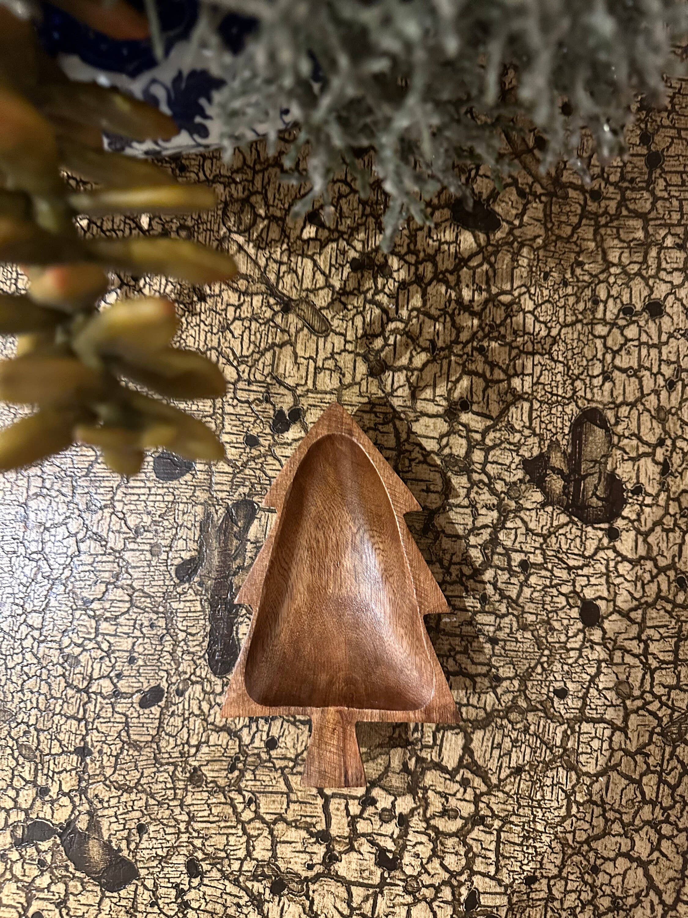 Woodware&Co - Wholesale Decorative Plate/Dish/Bowl - Mini Christmas Tree Wood Bowl4