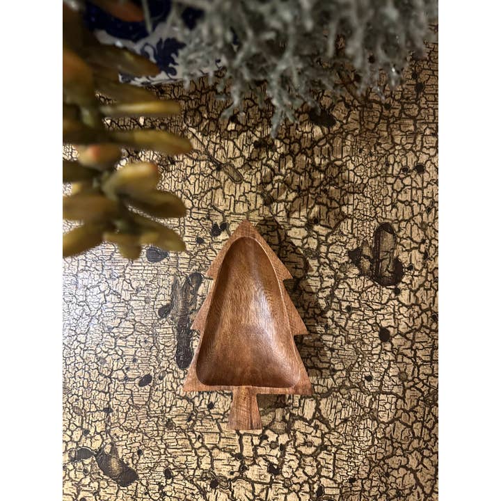 Woodware&Co - Wholesale Decorative Plate/Dish/Bowl - Mini Christmas Tree Wood Bowl4