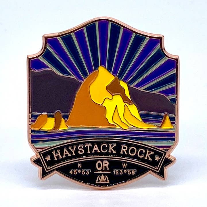 Haystack Rock, Oregon - Enamel Magnet for wholesale by Landmarks Unlimited