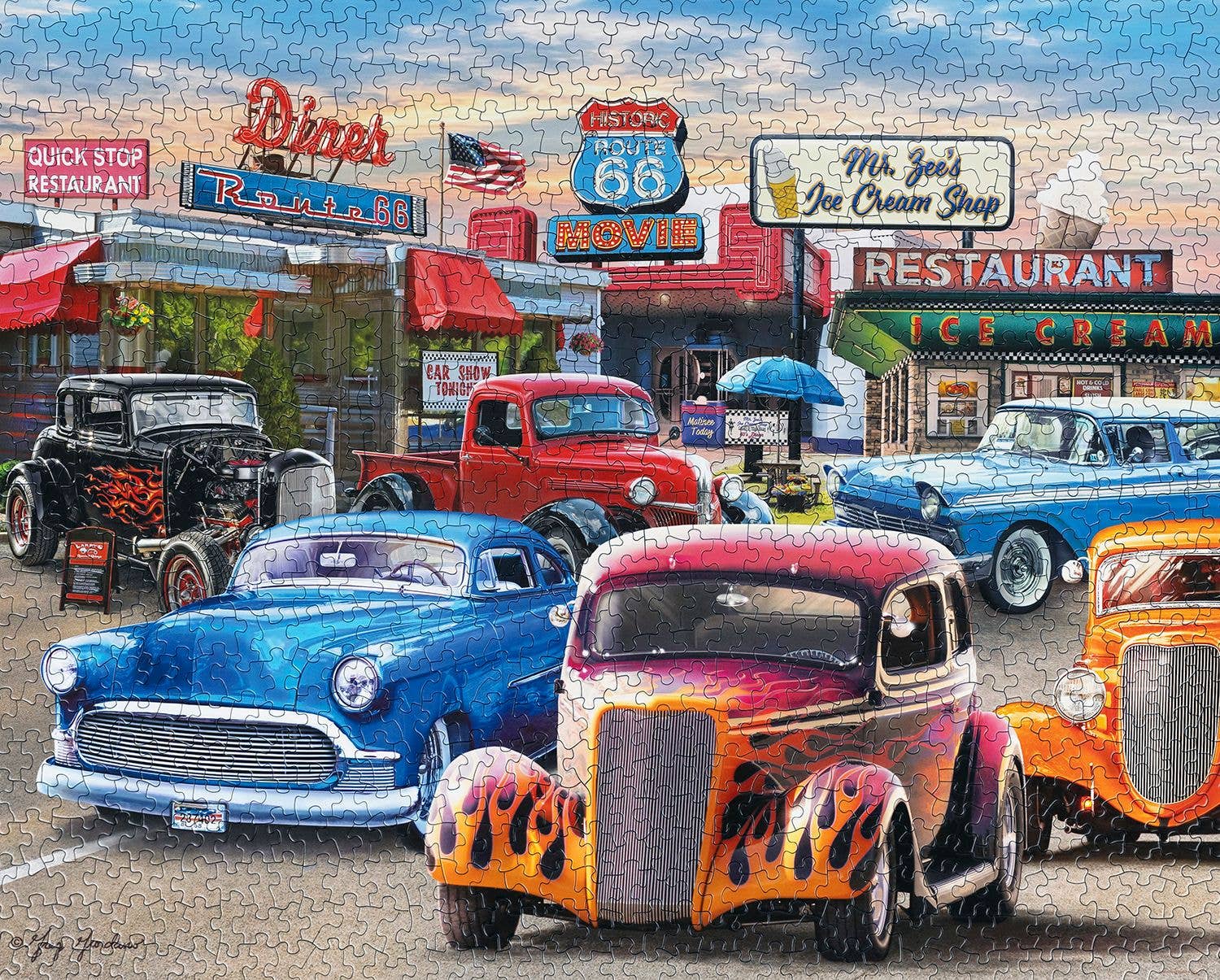 Springbok Puzzle - Vente Puzzle – adulte - Puzzle de 1000 pièces Classic Car Show6