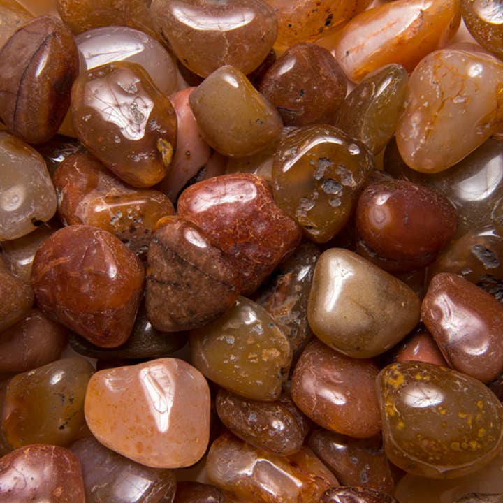 Tumbled Carnelian - L - B Grade - Brazil (1 lb) for wholesale by Fantasia Mining