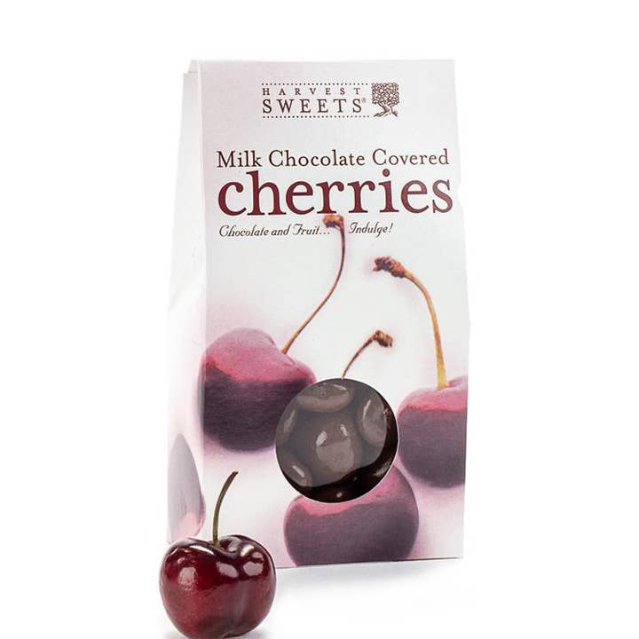 Cerises enrobées de chocolat au lait 4 oz pour la vente par Cape Cod Provisions