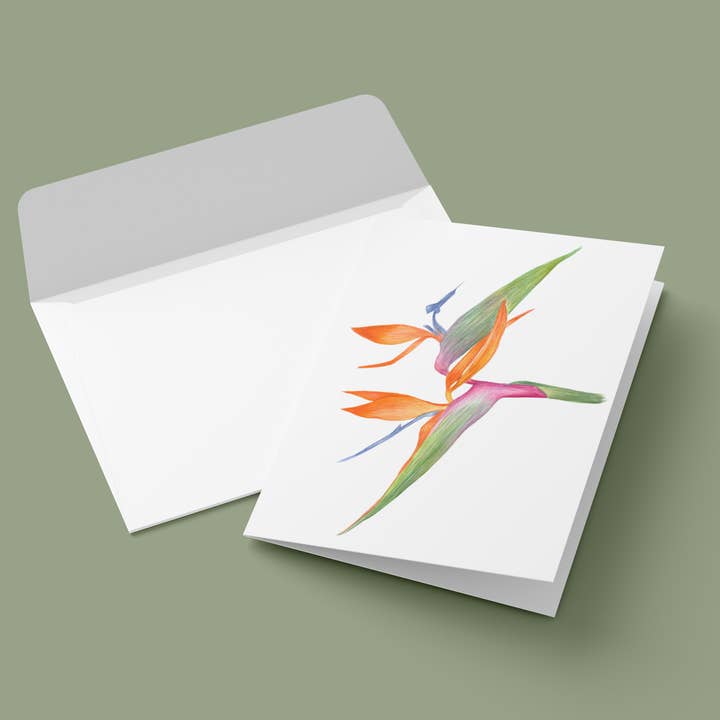 Bird of Paradise Greeting Card for wholesale by Natella Libin