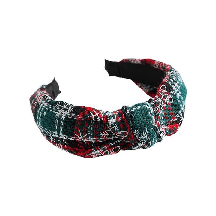 Ekartini - Wholesale Fashion headband – women's - Christmas Plaid Knotted Headband12