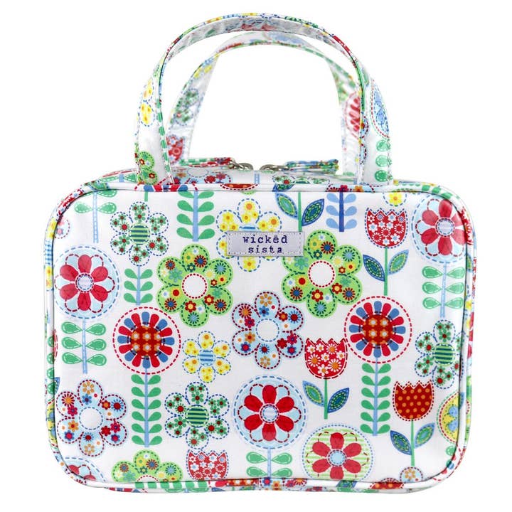 Creative Blooms Medium Kosmetiktasche for wholesale by Wicked Sista Bags