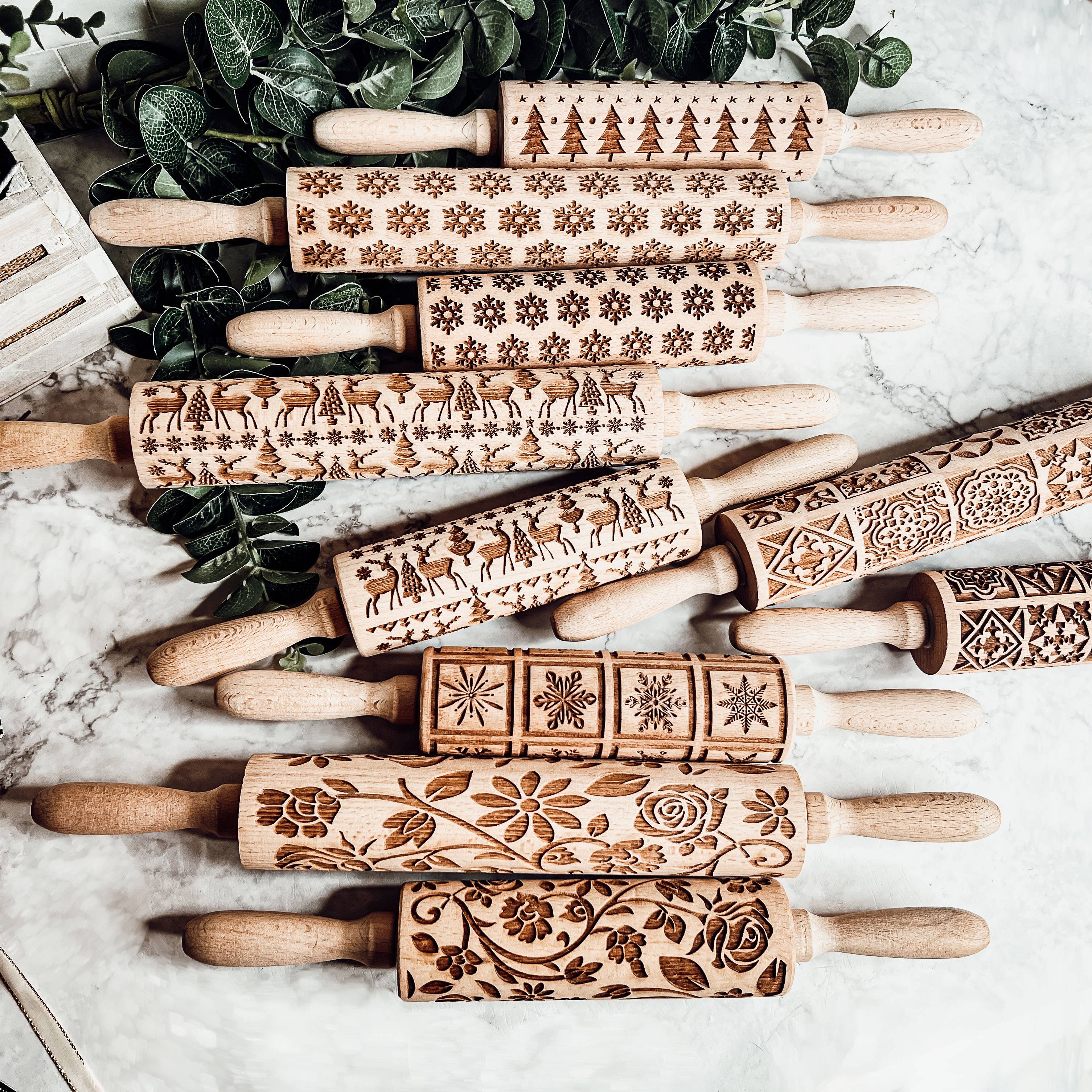 Gia Roma - Wholesale Rolling Pin - Christmas Baking Gift Set, Wooden Rolling Pins for Cookies45