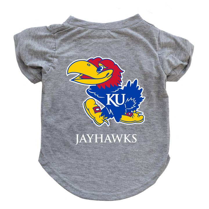 T-shirt pour animal domestique Kansas Jayhawks de la NCAA pour la vente par Little Earth Productions