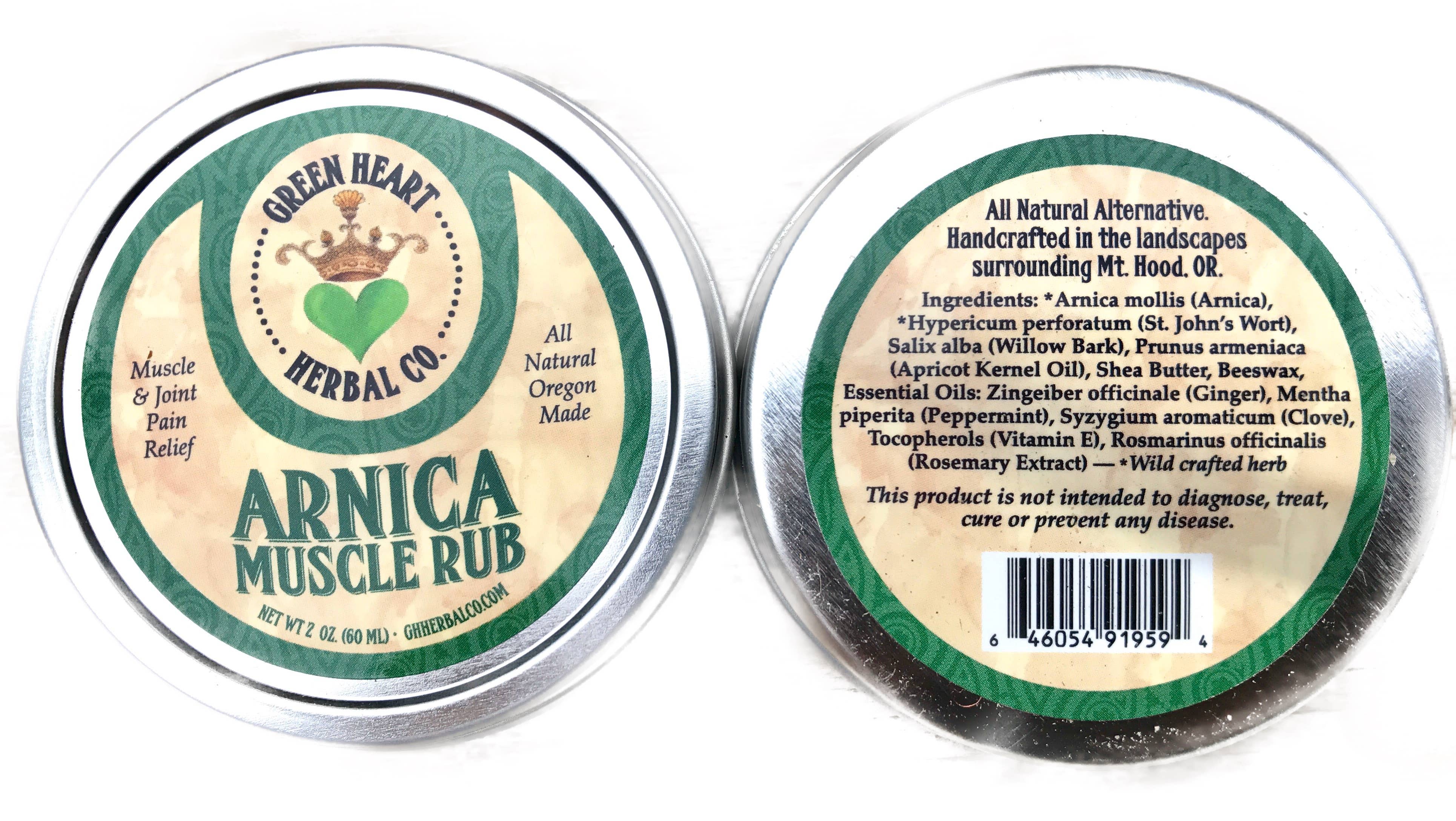 Green Heart Herbal Co. - Vente Crème/baume/pommade cicatrisante - Rub Arnica1