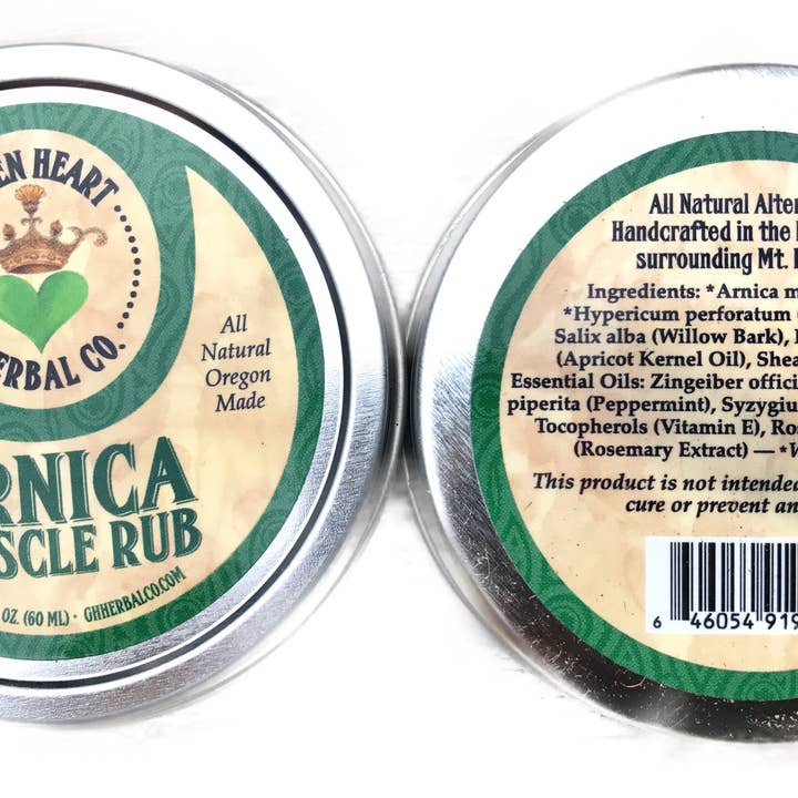 Green Heart Herbal Co. - Vente Crème/baume/pommade cicatrisante - Rub Arnica1