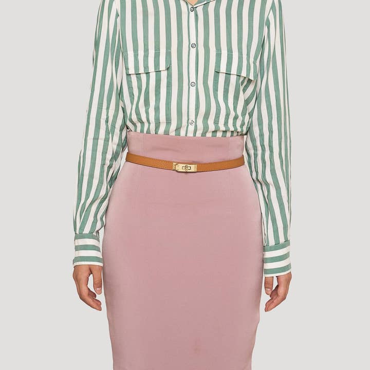 Prestige Milano - Wholesale Belt - Women's - Cintura Baronne in Pelle Tan1