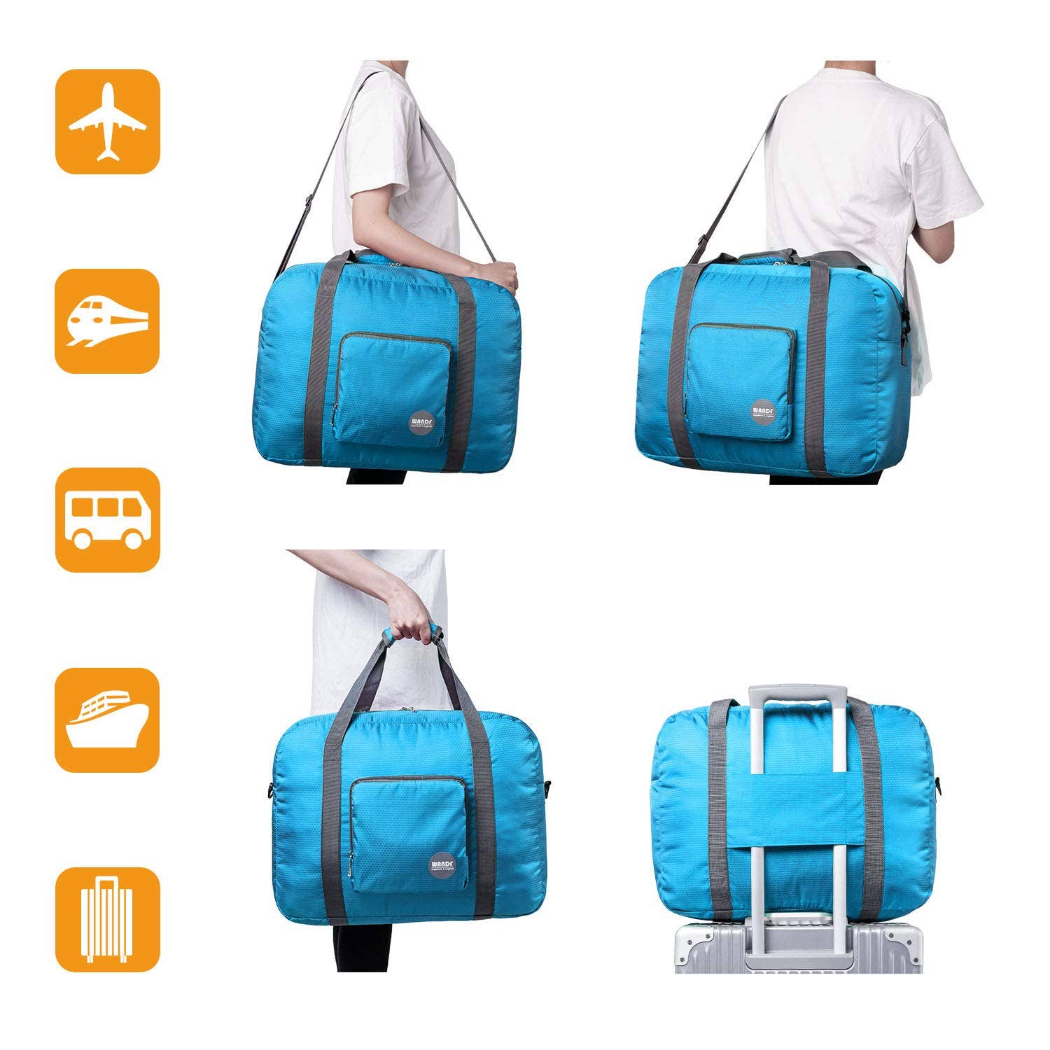 wandf – wholesale Duffelväskor – Unisex – Hopfällbar 30 L reseväska, weekenderväska 45 cm24