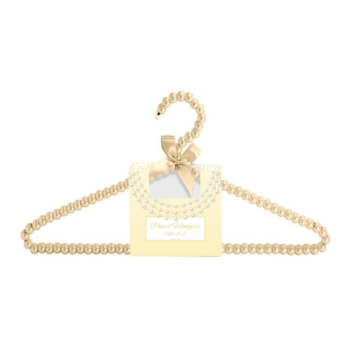 Concepts In Time - Wholesale Clothes hangers - Concepts PureCharm 2pc Pearl Clothes Hangers with Bow2