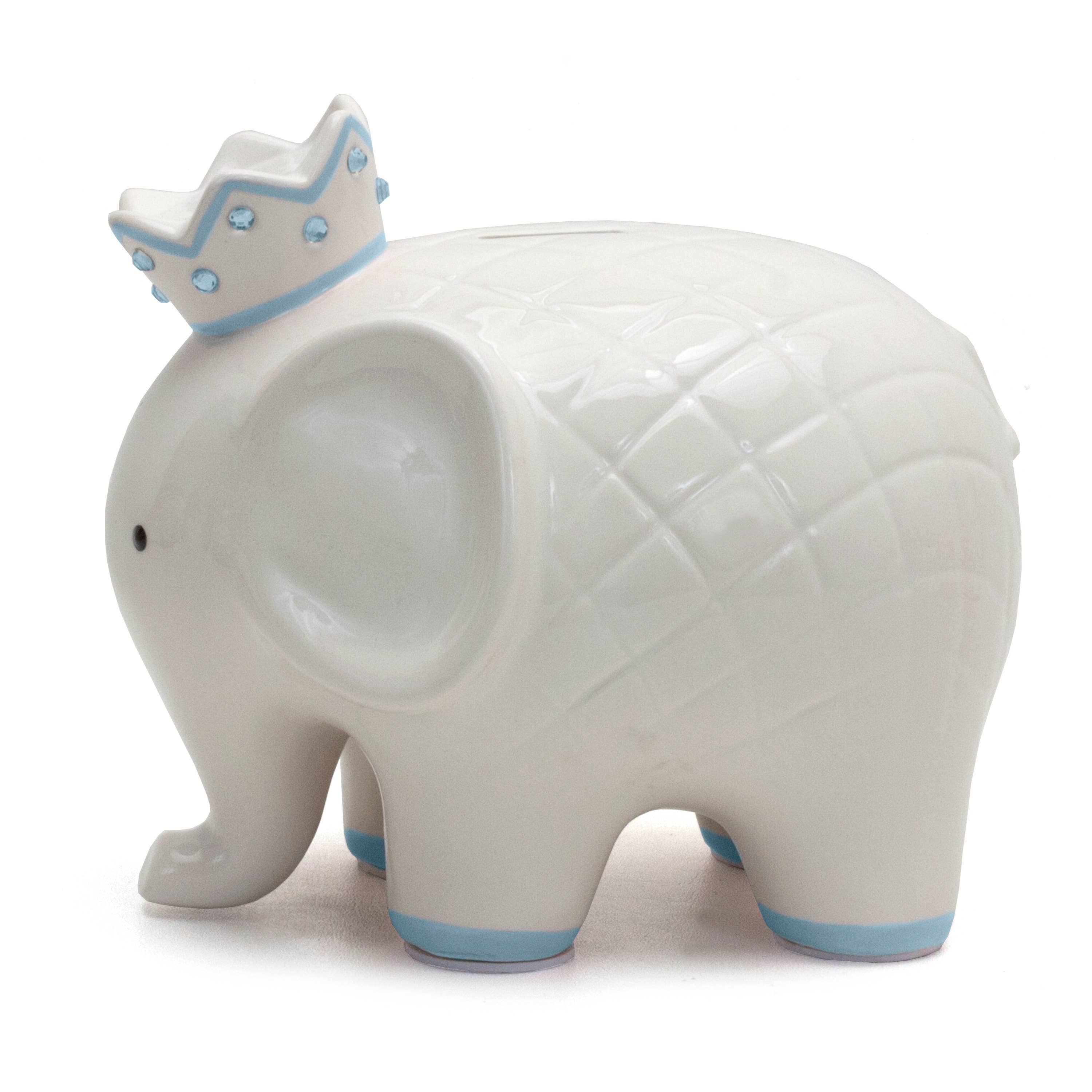 Child To Cherish® - Wholesale Money/Piggy Bank - Kids & Baby - White With Blue Coco Elephant3
