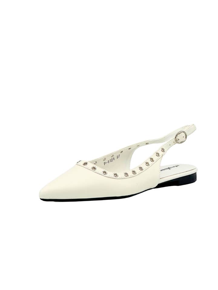 Stephan Paris – Engroshandel Sko med lave hæle – Kvinder – Slingback i kunstlæder med øjer P-14245