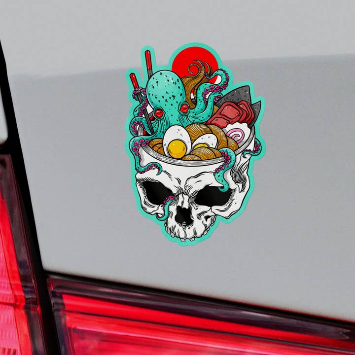 Sticker Bull - Wholesale Sticker - Japanese Style Art Ramen Skull Sticker3