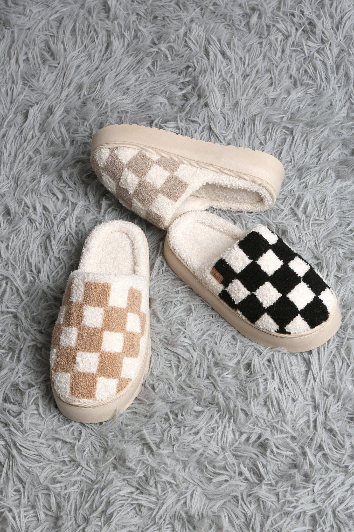 MiMi Wholesale - Wholesale Slippers - Women's - JCL6124 Super Lux Checker Platform Slippers3