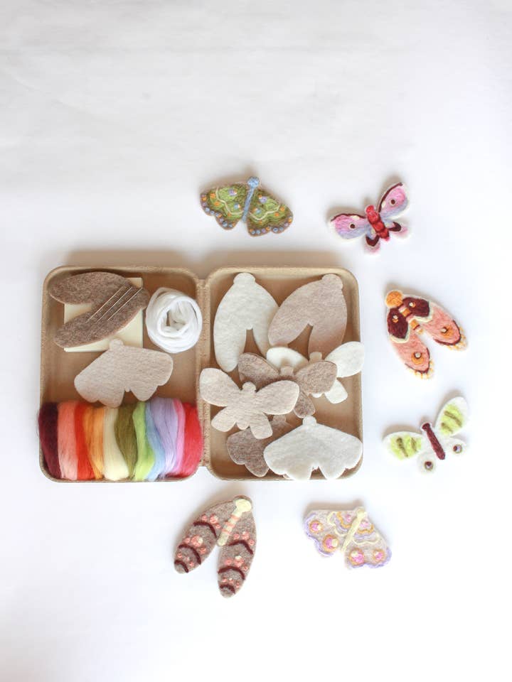 Moth Felting Craft Kit for wholesale by Sheep Creek Studio