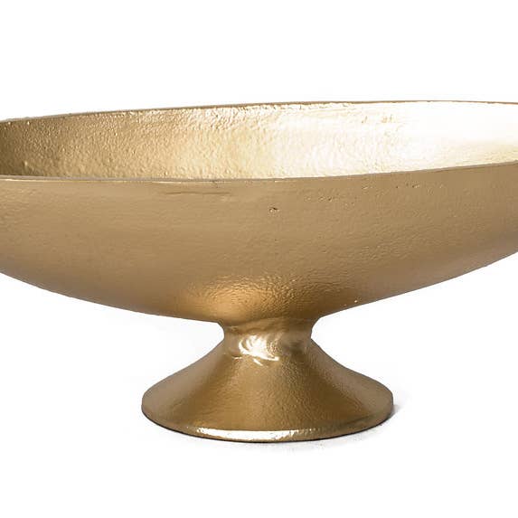 Gold Aluminum Bowl (17.5"Lx6"Hx6"W) for wholesale by S.N.K. Home Decor