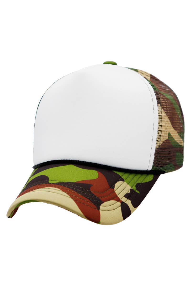 Cap Zone - Wholesale Trucker Hat - Unisex - Camouflage Five Panel Foam Trucker Hat12