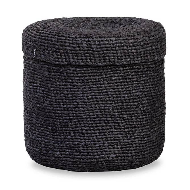 Kiondo basket with lid | Black M for wholesale by Mifuko