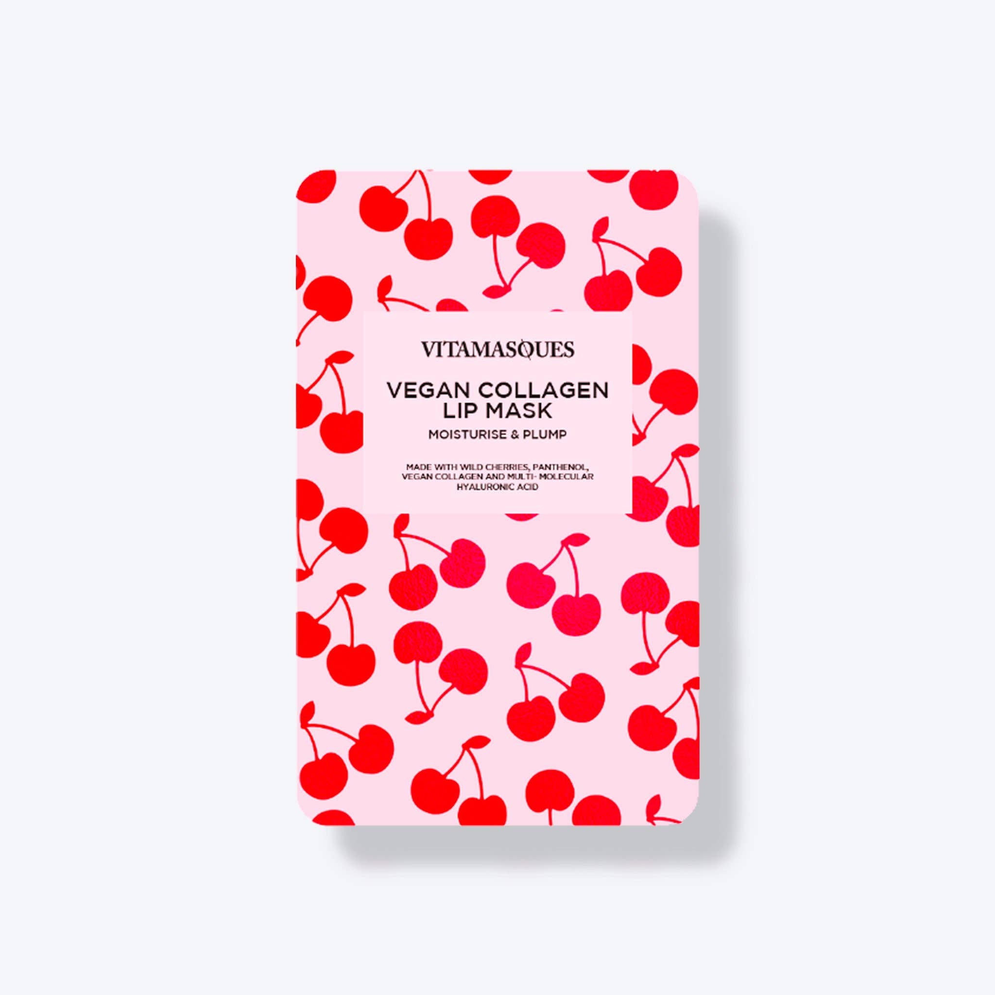 Vitamasques UK – wholesale Lip treatment/mask – Cherry Vegan Collagen Lip Mask 💋1