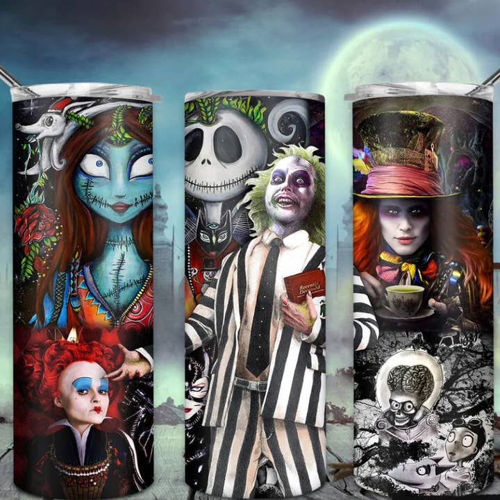 Tim Burton Skinny Tumbler 20oz for wholesale by JAC Wholesale