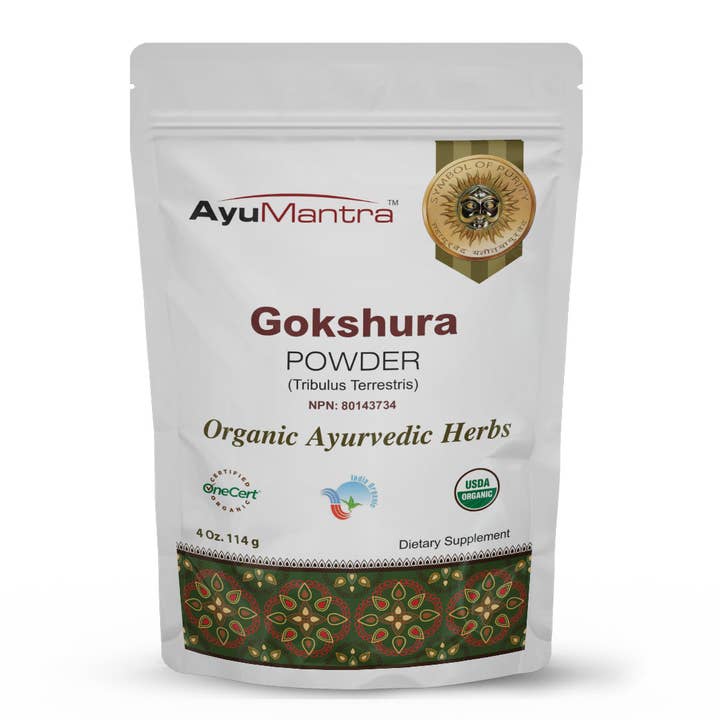 Gokshura Powder (Tribulus terrestris) - 114g for wholesale by AyuMantra