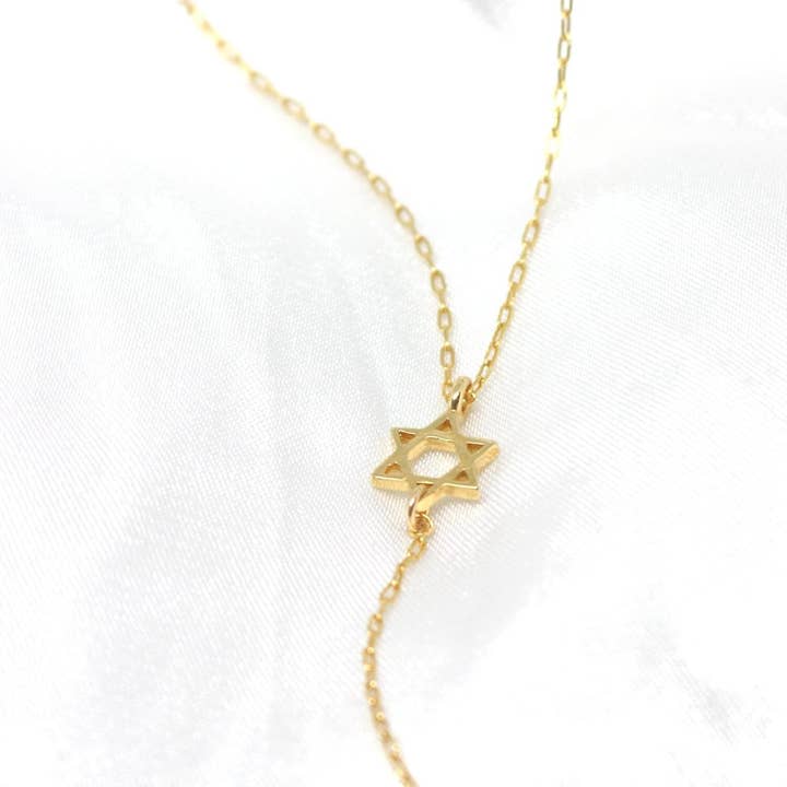 Koch La Ni Jewelry - Wholesale Y-Neck/Lariat Necklace - 18K Gold Plated Star of David Lariat Necklace2