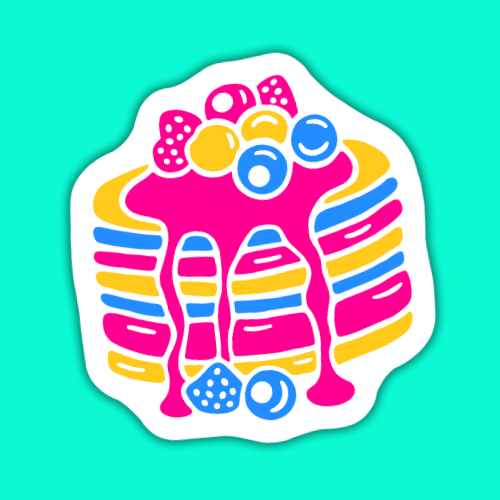 Inkwell and Ivy - Wholesale Sticker - Pancake Pansexual | Waterproof Sticker2