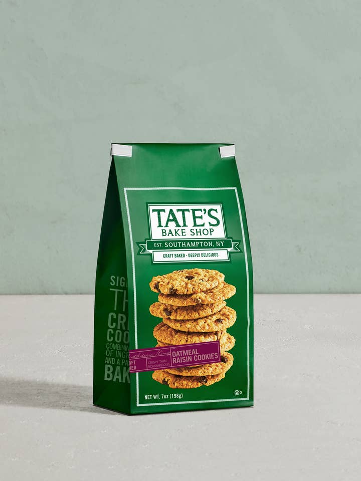 Biscuits à l'avoine et aux raisins secs | 198g | 12 unités pour la vente par Tate's Bake Shop