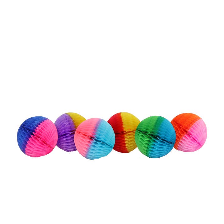 studio THIE (The Conscious & Paper Dreams) - Wholesale Decorative Tabletop Object - Honeycomb Ball Two-Tone 5cm, Set of 6