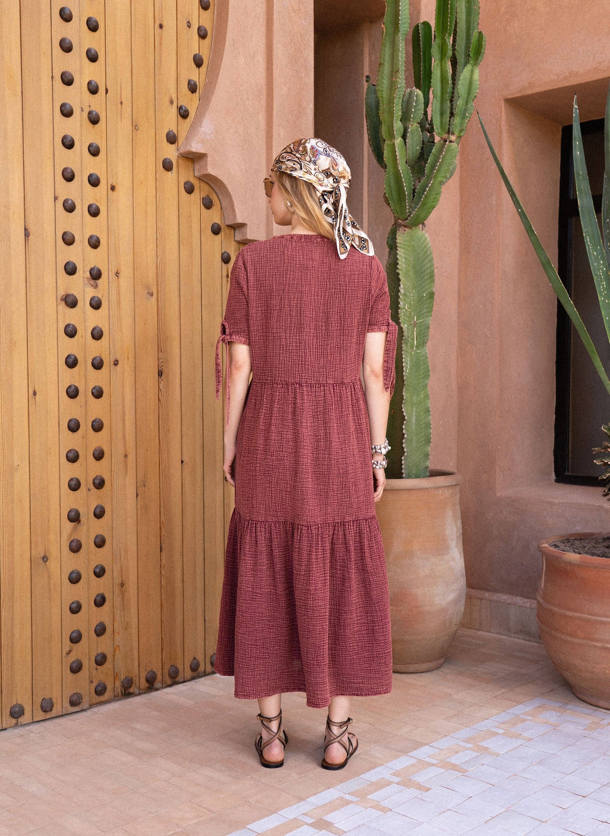 An'ge - Wholesale Dress - Women's - OSAMDOU long dress pomegranate2