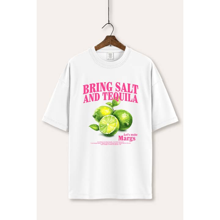 SALT TEQUILA & MARGARITA GRAPHIC COMFORT COLORS TEE for wholesale by STARCHIS