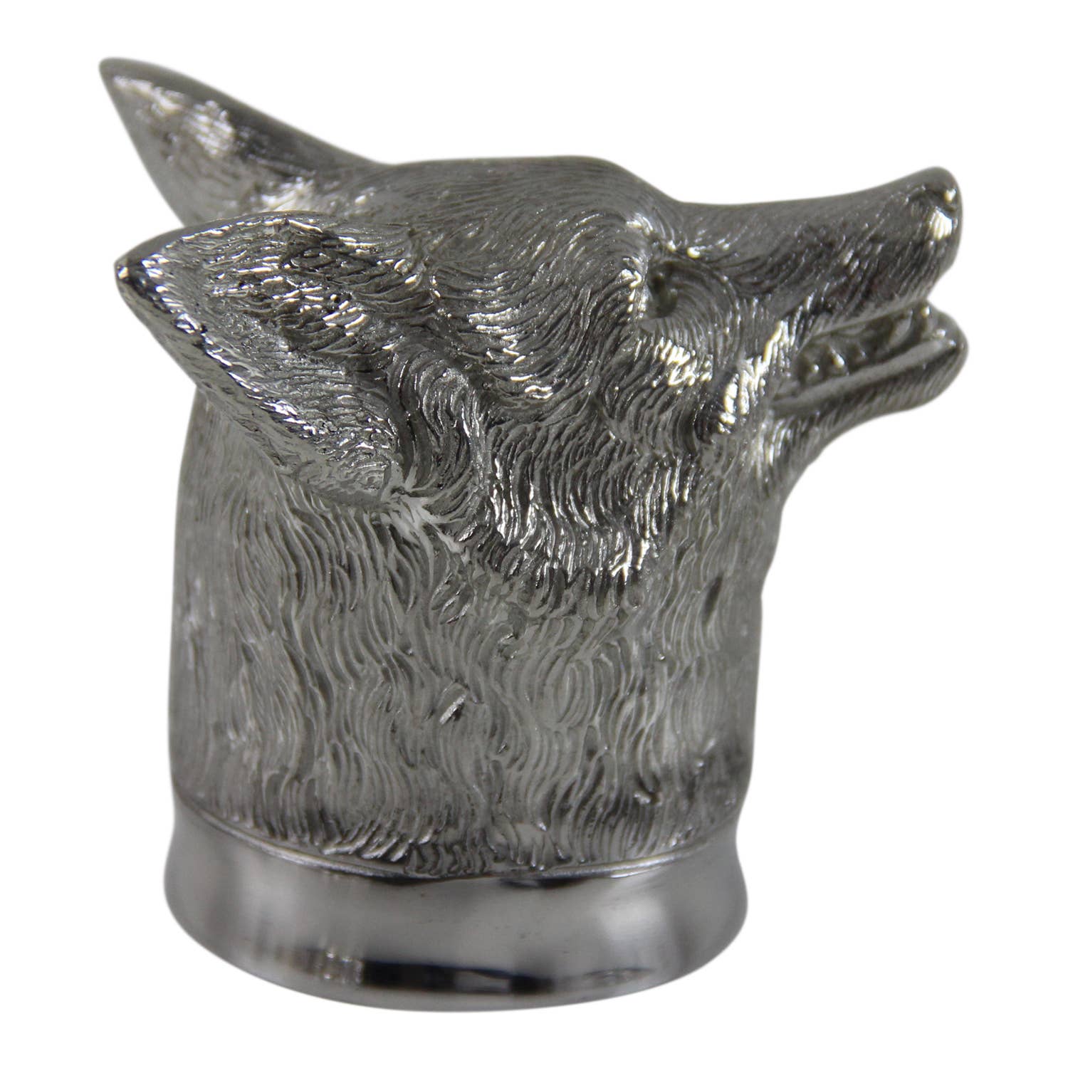 Corbell Silver - Wholesale Jigger - Fine Quality English Pewter Fox Head Jigger. SKU #: C1731.0