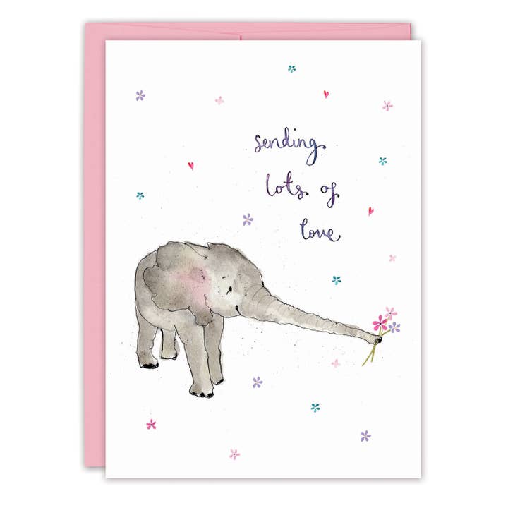 Elephant Lots Of Love Valentine's Day Card for wholesale by Biely & Shoaf